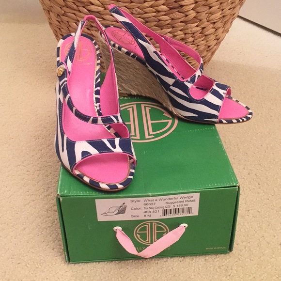 Lilly Pulitzer Espadrille Wedge Sandals - Picture 1 of 8